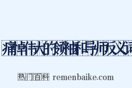 痛悼伟大的领袖和导师反义词是什么意思的图片